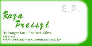 roza preiszl business card